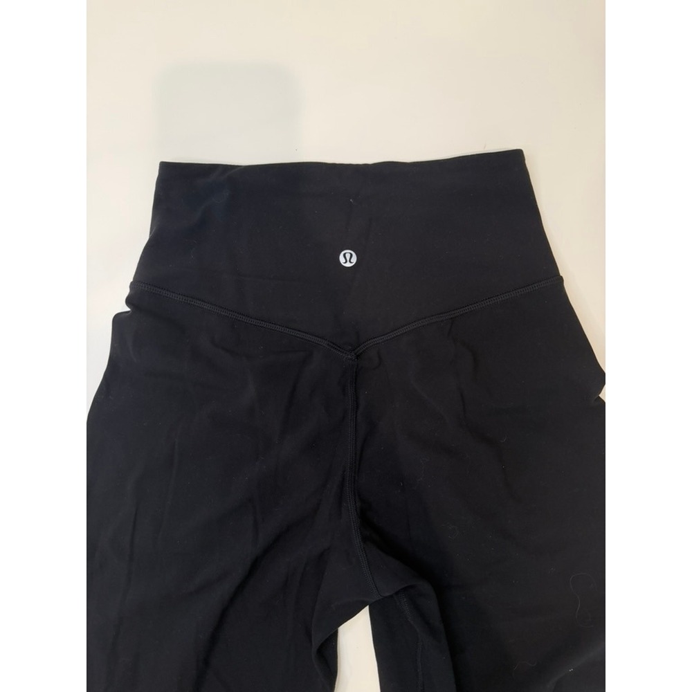 Lululemon Align High-Rise Wide-Leg Crop Pants Black Front Pockets High Waist 4 - Picture 8 of 8